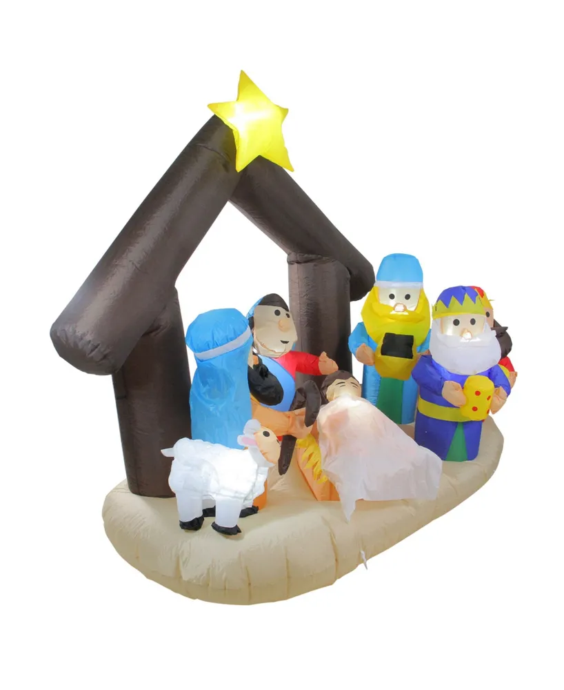 Northlight 5.5' Inflatable Nativity Scene Lighted Christmas Outdoor Decoration