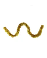 Northlight 12' Traditional Deep Gold Christmas Tinsel Garland - Unlit