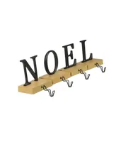 Northlight Set of 4 Metal and Wood Noel Christmas Stocking Holder