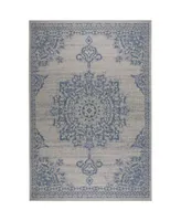 Nicole Miller Patio Country Azalea Gray Outdoor Area Rug Collection