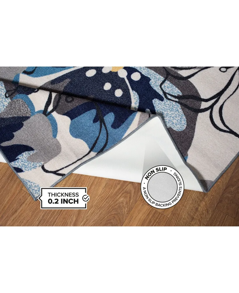 Main Street Rugs Laicos Lai505 Gray 1'10" x 7' Runner Rug