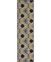 Main Street Rugs Laicos Lai511 Yellow 1'10" x 7' Runner Rug