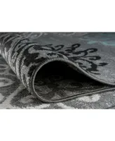 Main Street Rugs Alba Alb303 Gray 2' x 7'2" Runner Rug