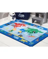 Home Dynamix Eric Carle Elementary World Map Blue Area Rug Collection