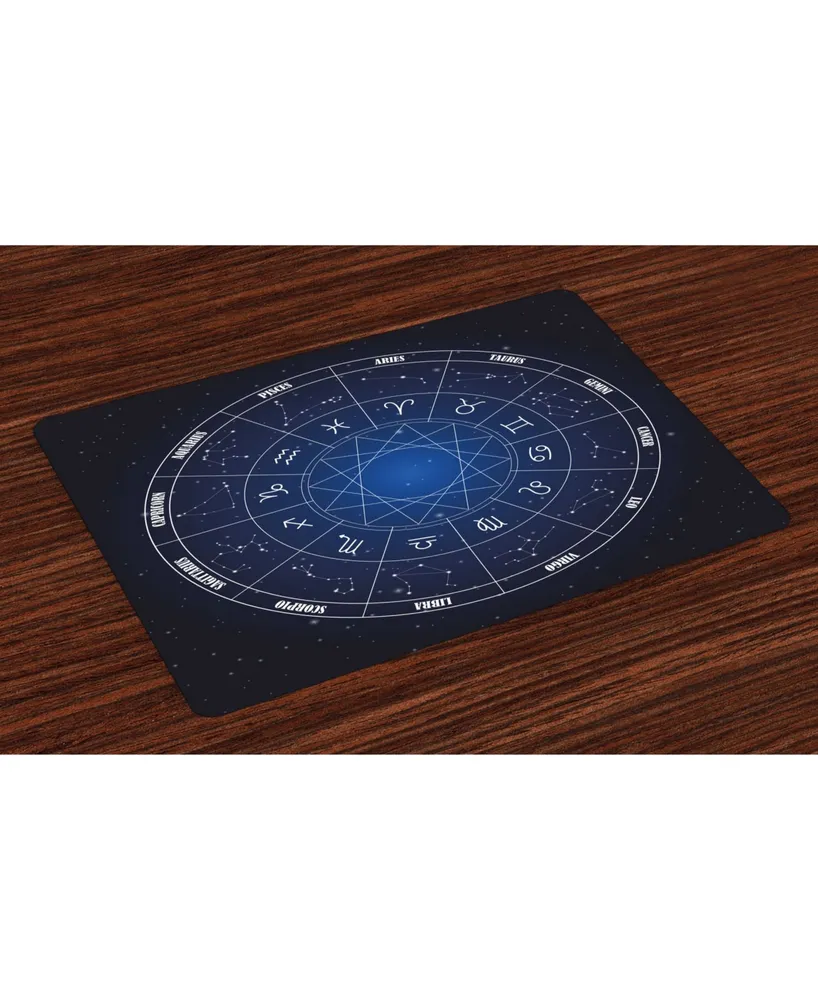 Ambesonne Astrology Place Mats, Set of 4