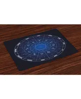 Ambesonne Astrology Place Mats, Set of 4