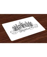 Ambesonne Queen Place Mats, Set of 4