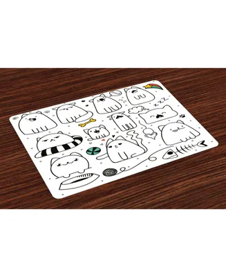 Ambesonne Cartoon Place Mats