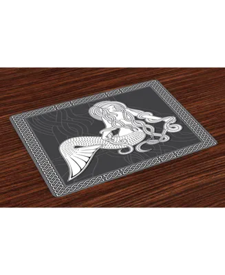 Ambesonne Mermaid Place Mats