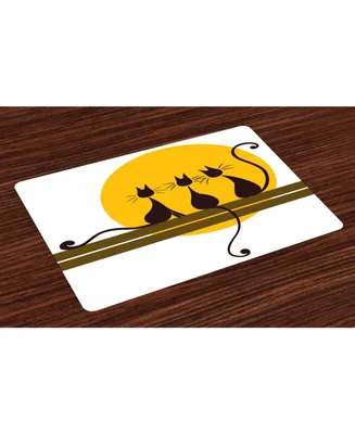 Ambesonne Animal Art Place Mats, Set of 4