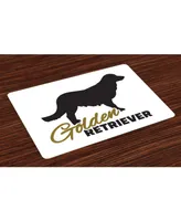 Ambesonne Golden Retriever Place Mats, Set of 4