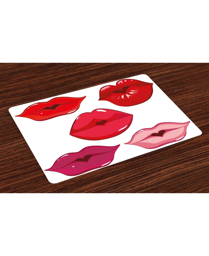 Ambesonne Kiss Place Mats