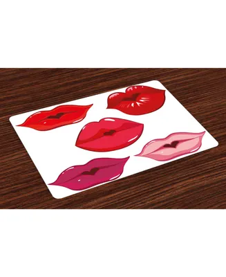 Ambesonne Kiss Place Mats