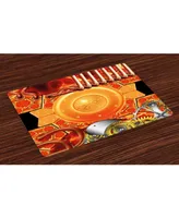 Ambesonne Steampunk Place Mats, Set of 4