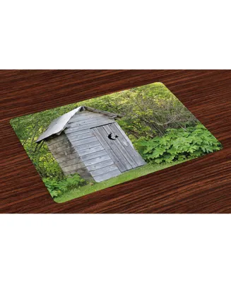 Ambesonne Outhouse Place Mats, Set of 4