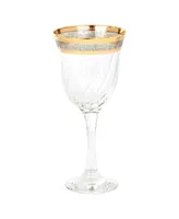 Lorren Home Trends Melania Collection Smoke White Wine Glasses, Set of 6