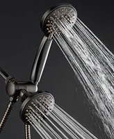 AquaDance High-Pressure 48-Setting Dual Shower Head Combo with Extra-long 6 Foot Hose