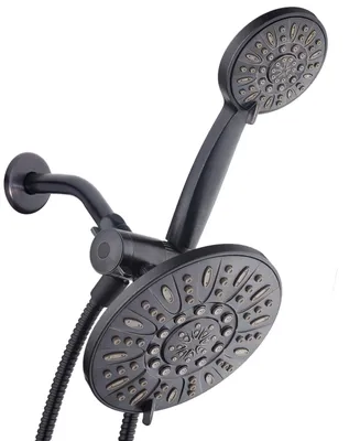 AquaDance High-Pressure 48-Setting Dual Shower Head Combo with Extra-long 6 Foot Hose