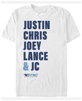 Fifth Sun N'Sync Men's Justin Chris Joey Lance Jc Names Short Sleeve T-Shirt