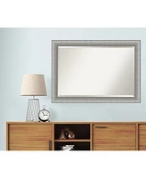 Amanti Art Elegant Brushed Framed Bathroom Vanity Wall Mirror