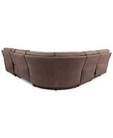 Closeout! Hutchenson -Pc. Fabric Sectional with Power Recliners