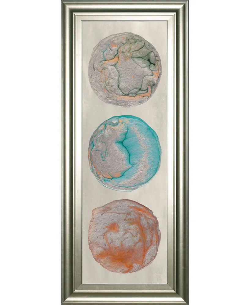 Classy Art Planet Trio Ii by Alicia Ludwig Framed Print Wall Art, 18" x 42"