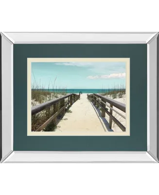 Classy Art Welcome To Paradise by Nan Mirror Framed Print Wall Art, 34" x 40"