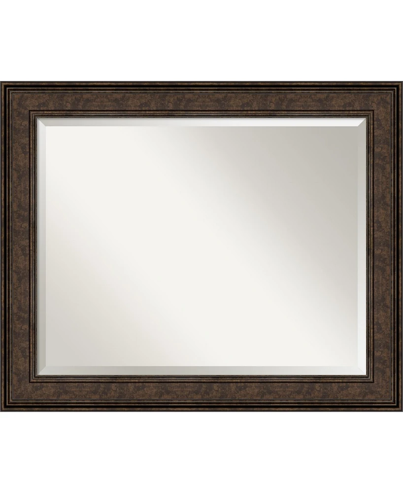 Amanti Art Ridge Framed Bathroom Vanity Wall Mirror, 33.5" x 27.50"