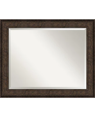 Amanti Art Ridge Framed Bathroom Vanity Wall Mirror, 33.5" x 27.50"