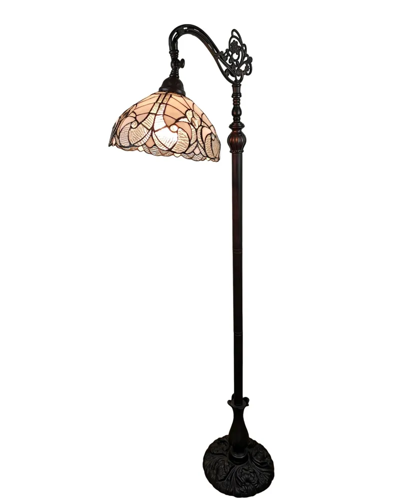 Amora Lighting Tiffany-Style Reading Floor Lamp