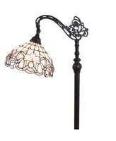 Amora Lighting Tiffany Style Floral Design Floor Reading Lamp