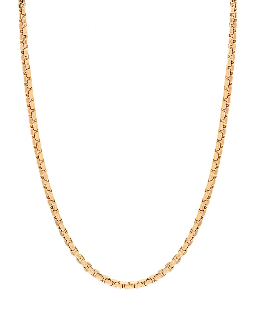 22" Round Box Link Chain Necklace (1-1/2mm) in 14k Gold