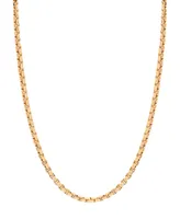 14K Yellow Gold Diamond Cut 1.5 mm Round Box 22" Chain