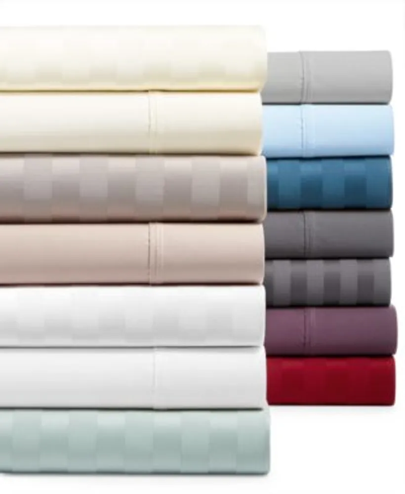 Aq Textiles Bergen Stripe 100 Certified Egyptian Cotton 1000 Thread Count 4 Pc. Sheet Sets