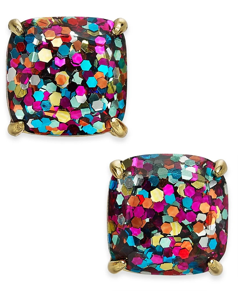 Kate Spade New York Glitter Crystal Square Stud Earrings