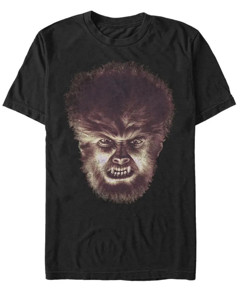 Universal Monsters Men's Angry Wolfman Big Face Short Sleeve T-Shirt