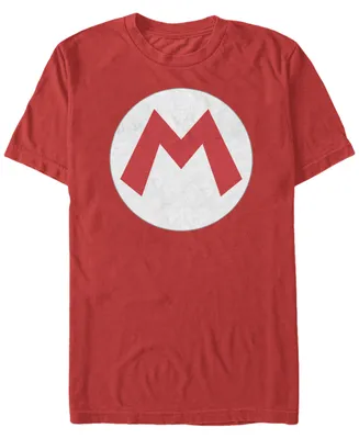 Nintendo Men's Super Mario Big M Logo Costume Short Sleeve T-Shirt
