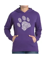 La Pop Art Women's Word Hooded Sweatshirt -Dog Paw