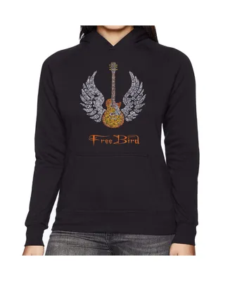 La Pop Art Women's Word Hooded Sweatshirt -Lyrics To Freebird