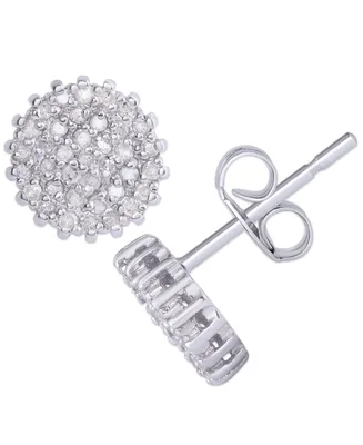 Diamond 1/2 ct. t.w. Round Cluster Stud Earrings in Sterling Silver