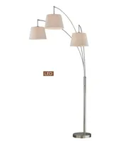 Artiva Usa Luce 84" Led 3-Arch Floor Lamp with Dimmer