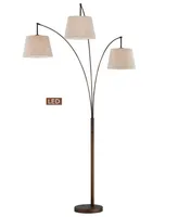 Artiva Usa Luce 84" Led 3-Arch Floor Lamp with Dimmer