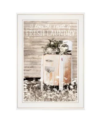Trendy Decor 4U Fresh Laundry by Lori Deiter, Ready to hang Framed Print, Frame