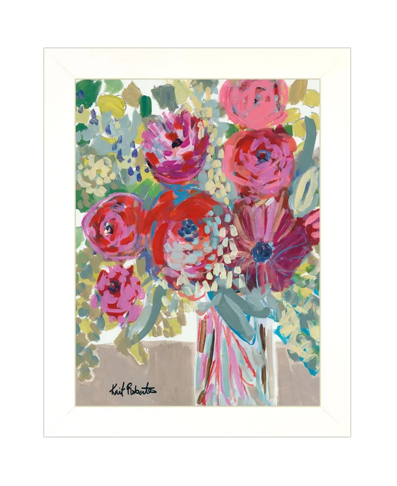 Trendy Decor 4U Blooming in the Window Sill by Kait Roberts, Ready to hang Framed Print, White Frame, 15" x 19"