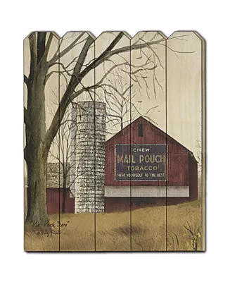 Trendy Decor 4U Mail Pouch Barn by Billy Jacobs, Printed Wall Art on a Wood Picket Fence, 16" x 20"