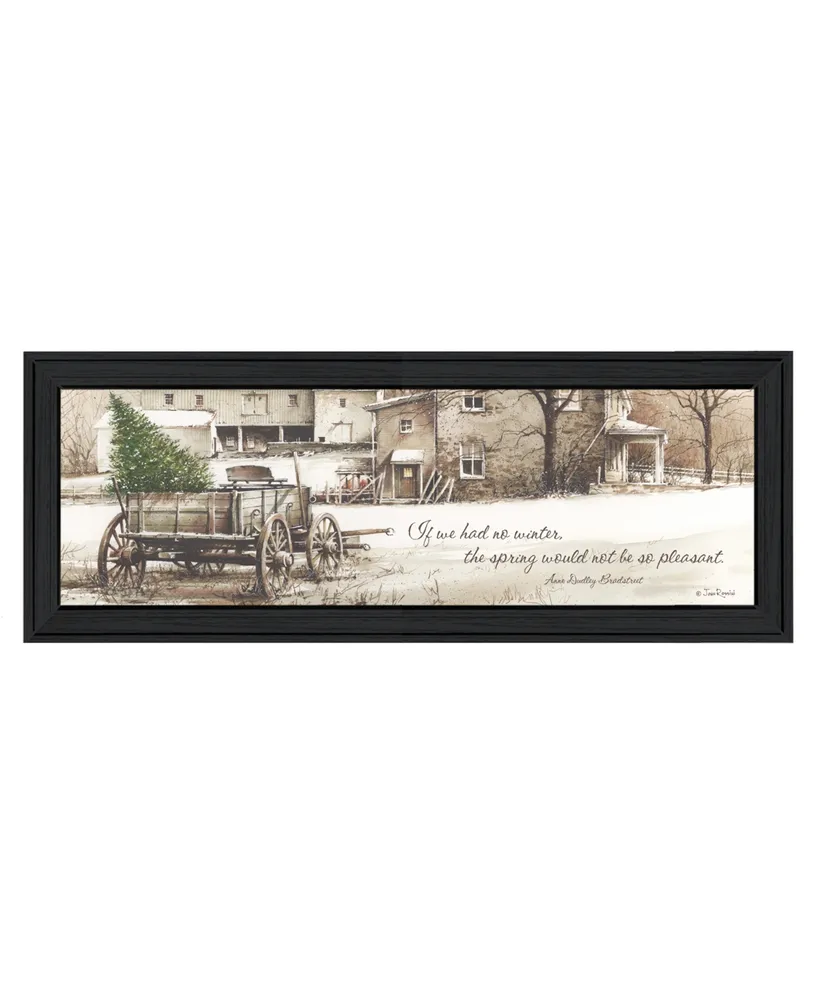 Trendy Decor 4U Winter By John Rossini, Printed Wall Art, Ready to hang, Black Frame, 21" x 9"