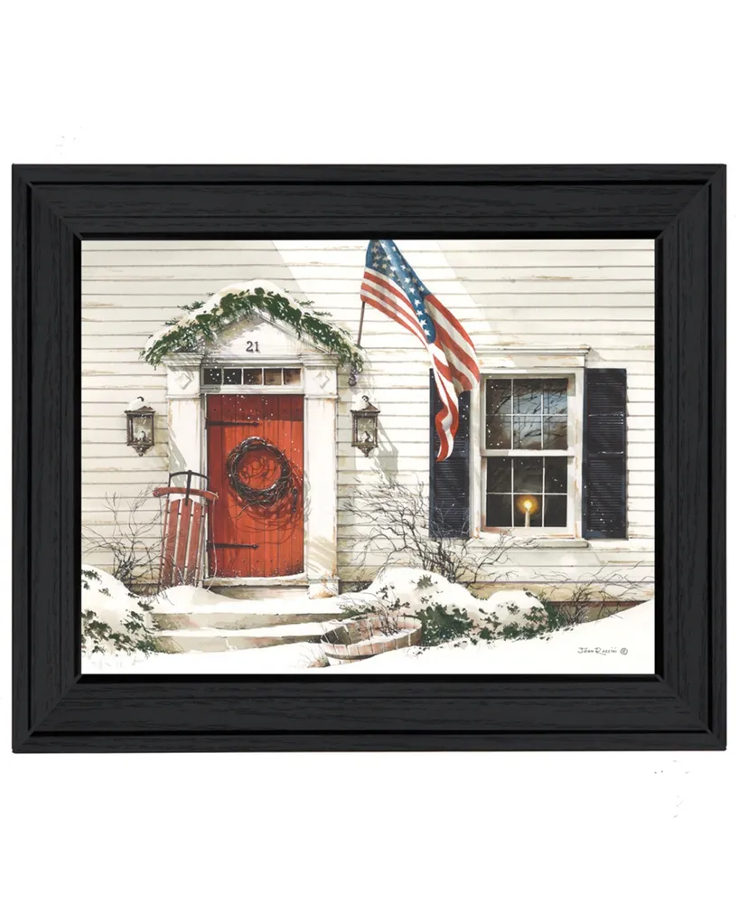 Trendy Decor 4U Main Street By John Rossini, Printed Wall Art, Ready to hang, Black Frame, 18" x 14"