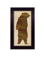 Trendy Decor 4U Cabin rules By Lauren Rader, Printed Wall Art, Ready to hang, Black Frame, 11" x 20"