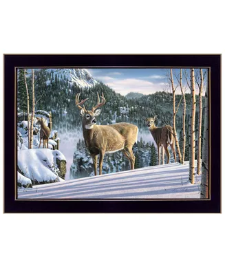 Trendy Decor 4U Morning View Deer by Kim Norlien, Ready to hang Framed Print, Frame