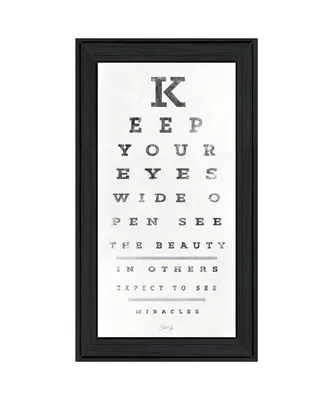 Trendy Decor 4U Eye Chart Ii by Marla Rae, Ready to hang Framed Print, Black Frame, 15" x 27"